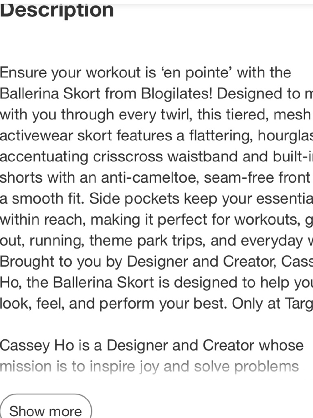 BLOGILATES NWT Blogilates Women's Ballerina Skort - Pink -XS - Picture 9 of 12